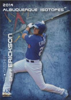 2014 Brandt Albuquerque Isotopes #13 Griff Erickson Front