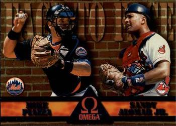 1998 Pacific Omega - Face To Face #3 Mike Piazza / Sandy Alomar Jr. Front