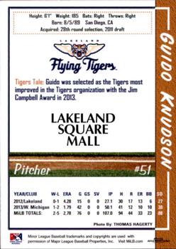 2014 Grandstand Lakeland Flying Tigers #NNO Guido Knudson Back