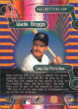 1998 Pacific Omega - Online Inserts #16 Wade Boggs Back