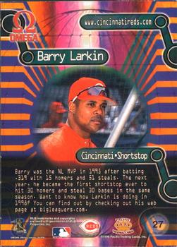 1998 Pacific Omega - Online Inserts #27 Barry Larkin Back