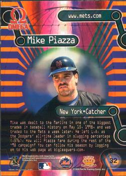1998 Pacific Omega - Online Inserts #32 Mike Piazza Back