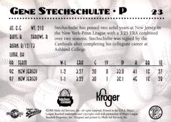 1998 Multi-Ad Peoria Chiefs SGA #23 Gene Stechschulte Back