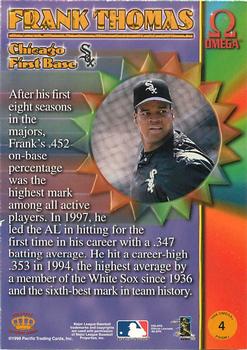 1998 Pacific Omega - Prisms #4 Frank Thomas Back