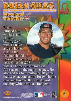 1998 Pacific Omega - Prisms #6 Brian Giles Back