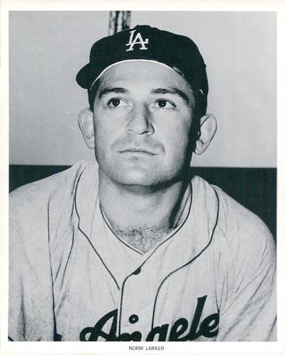 1961 Manny's Baseball Land Los Angeles Dodgers #NNO Norm Larker Front