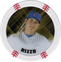 2015 Topps Chipz - Gold Foil Sticker #NNO Anthony Rizzo Front