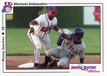 2000 Warning Track Allentown Ambassadors #6 Manny Sanchez Front
