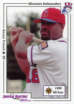 2000 Warning Track Allentown Ambassadors #9 Anton French Front