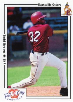 2000 Warning Track Evansville Otters #6 Todd Brown Front