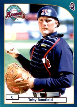 2000 Blueline Q-Cards Richmond Braves #24 Toby Rumfield Front