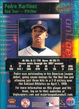 1998 Pacific Online - Red #122 Pedro Martinez Back