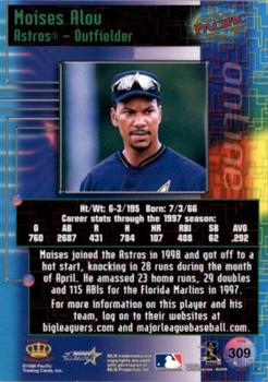 1998 Pacific Online - Red #309 Moises Alou Back