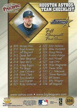 1998 Pacific Online - Red #334 Jeff Bagwell Back