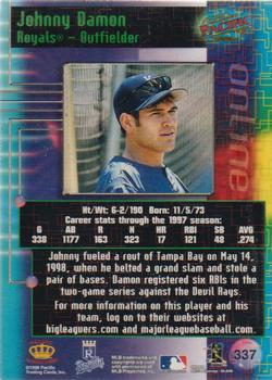 1998 Pacific Online - Red #337 Johnny Damon Back