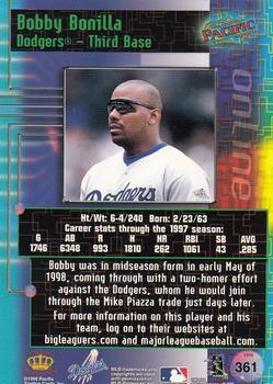 1998 Pacific Online - Red #361 Bobby Bonilla Back