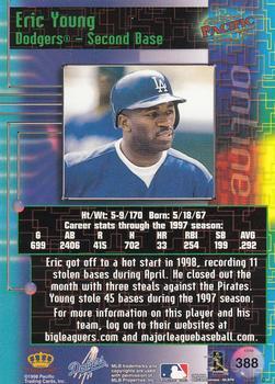 1998 Pacific Online - Red #388 Eric Young Back