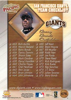 1998 Pacific Online - Red #676 Barry Bonds Back