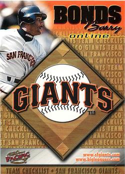 1998 Pacific Online - Red #676 Barry Bonds Front
