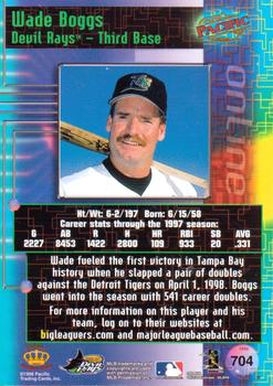 1998 Pacific Online - Red #704 Wade Boggs Back