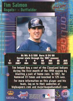 1998 Pacific Online - Web Cards #22 Tim Salmon Back