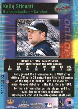 1998 Pacific Online - Web Cards #48 Kelly Stinnett Back