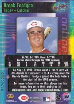1998 Pacific Online - Web Cards #188 Brook Fordyce Back
