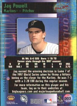 1998 Pacific Online - Web Cards #303 Jay Powell Back