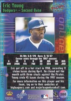 1998 Pacific Online - Web Cards #388 Eric Young Back