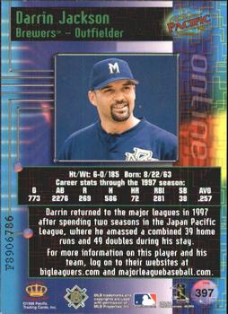1998 Pacific Online - Web Cards #397 Darrin Jackson Back