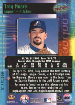 1998 Pacific Online - Web Cards #456 Trey Moore Back