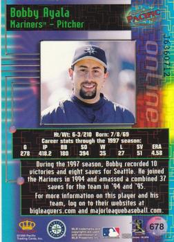 1998 Pacific Online - Web Cards #678 Bobby Ayala Back