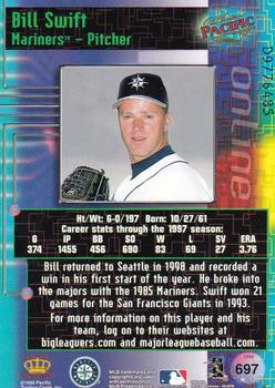 1998 Pacific Online - Web Cards #697 Bill Swift Back
