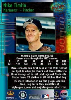 1998 Pacific Online - Web Cards #698 Mike Timlin Back