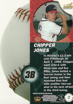 1998 Pacific Aurora - Hardball Cel-Fusions #2 Chipper Jones Back