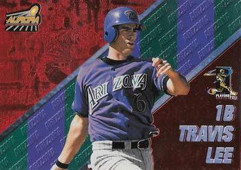 1998 Pacific Aurora - Pennant Fever Red #16 Travis Lee Front