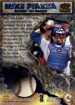 1998 Pacific Paramount - Cooperstown Bound #4 Mike Piazza Back