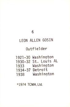 1974 TCMA Nicknames #6 Goose Goslin Back