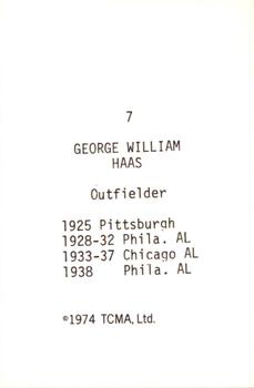 1974 TCMA Nicknames #7 Mule Haas Back