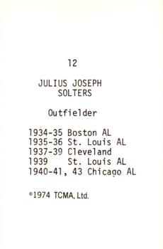 1974 TCMA Nicknames #12 Moose Solters Back