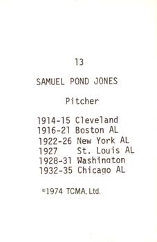 1974 TCMA Nicknames #13 Sad Sam Jones Back