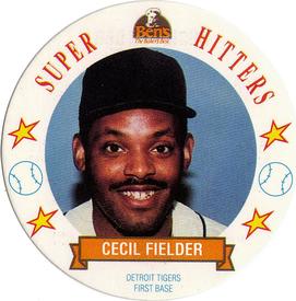 1992 Ben's Super Hitters Discs #1 Cecil Fielder Front