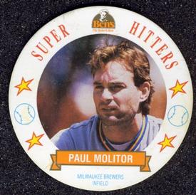 1992 Ben's Super Hitters Discs #8 Paul Molitor Front
