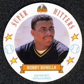 1992 Ben's Super Hitters Discs #20 Bobby Bonilla Front