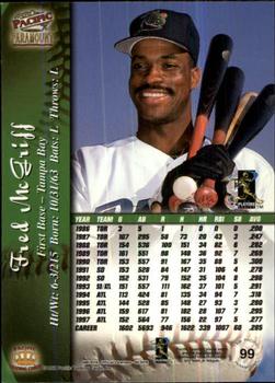 1998 Pacific Paramount - Copper #99 Fred McGriff Back
