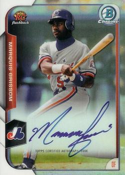 2015 Bowman - Chrome Rookie Recollections Refractor Autographs #RR-MG Marquis Grissom Front