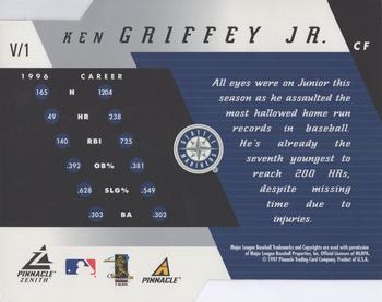 1997 Zenith - V2 #V/1 Ken Griffey Jr. Back