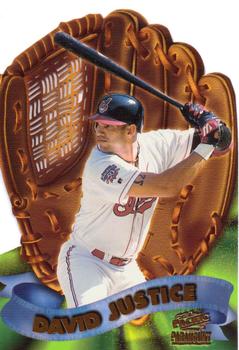 1998 Pacific Paramount - Fielder's Choice #6 David Justice Front