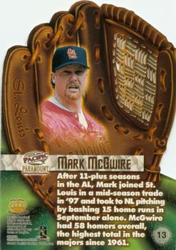 1998 Pacific Paramount - Fielder's Choice #13 Mark McGwire Back