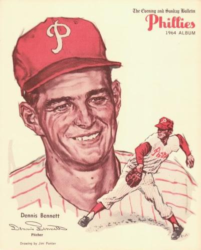 1964 Philadelphia Bulletin Philadelphia Phillies Album (Premium Version) #NNO Dennis Bennett Front